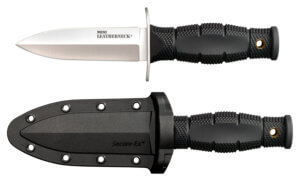 Cold Steel CS39LSAC Leatherneck Double Edge Mini 3.50″ Fixed Plain 8Cr13MoV SS Blade/3.25″ Black Deep Checkered w/Double Quillon Guard Kray-Ex Handle Includes Sheath