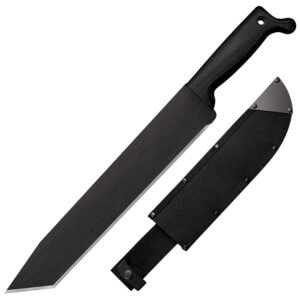 Cold Steel CS97BTMS Tanto 13″ Black Matte Baked-On Anti Rust 1055 Carbon Steel Blade/ Black Polypropylene Handle 15.63″ Long Includes Sheath