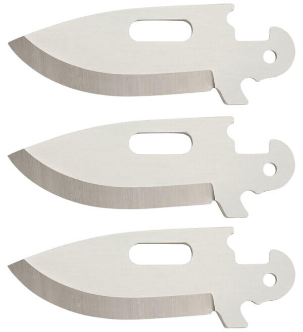 Cold Steel CS40AP3AZ Click-N-Cut Blades For Click-N-Cut Knife Drop Point 2.50″ 420J2 SS Blade Silver 3 Blades