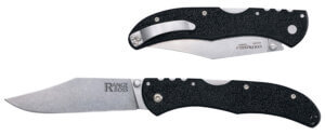 Cold Steel CS-20KR5 Range Boss 4″ Folding Plain Clip Point Stone Washed 4034 Stainless Steel Blade/Black Zy-Ex Handle