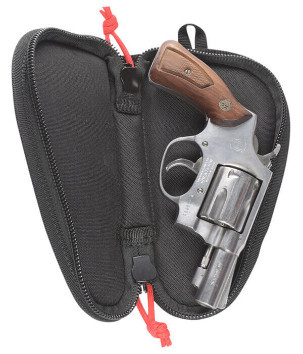 GPS Bags GPS1004CPCB Contoured with Black Finish with Lockable Zipper for 4″ or Less Barrel Handgun