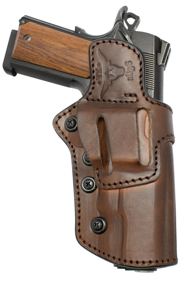 TX 1836 Kydex TXLOCKROWB312 TX Lock Retention System OWB Brown Leather Belt Slide Fits Glock 19/23/32/44 Ambidextrous