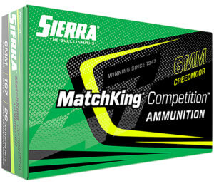 Sierra A157004 MatchKing Competition 6mm Creedmoor 107 gr 3000 fps Sierra MatchKing BTHP (SMBTHP) 20rd Box