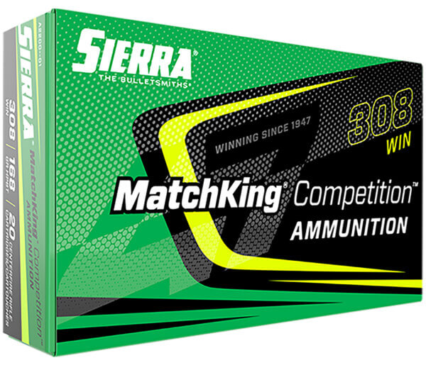 Sierra A220001 MatchKing Competition 308 Win 168 gr Sierra MatchKing BTHP (SMBTHP) 20rd Box