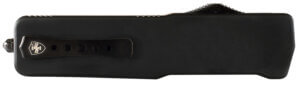Templar Knife MZBR121 Premium Weighted Slim 3.16″ OTF Dagger Plain Black Oxide Stonewashed Powdered D2 Steel Blade/4.93″ Black Rubber/Aluminum Zinc Alloy Handle