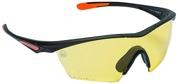 Beretta USA OC031A23540229UNI Clash Shooting Glasses Yellow Lens Black with Orange Accents Frame