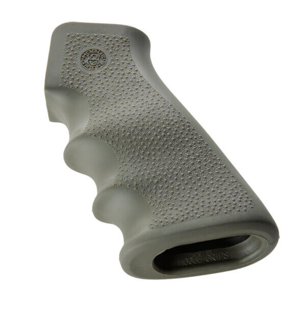 Hogue 15001 OverMolded Grip Cobblestone OD Green Rubber with Finger Grooves for AR-15 M16