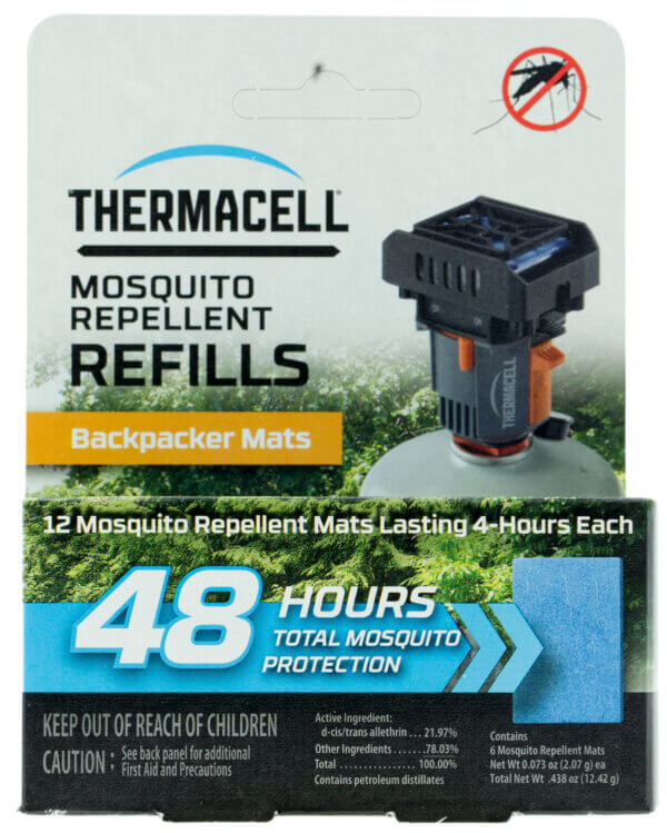 Thermacell ER136 Repellent Refill  Black Effective 20 ft Fits Rechargeable E-Series & Radius Zone Odorless Scent Repels Mosquito Effective Up to 36 hrs