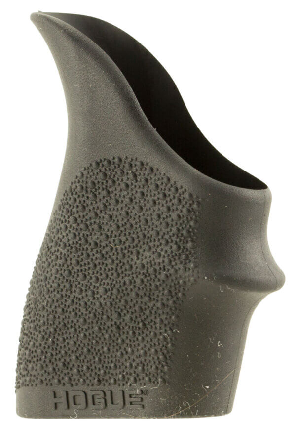 Hogue 18300 HandAll Beavertail Grip Sleeve made of Rubber with Textured Black Finish & Finger Groove for S&W M&P Shield (45); Kahr P-Series  CW (9 & 40)