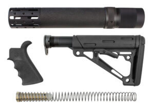 Hogue 15078 OverMolded Stock Kit Black Synthetic for AR-15 M16 Includes Rifle Length Forend & Finger Groove Grip