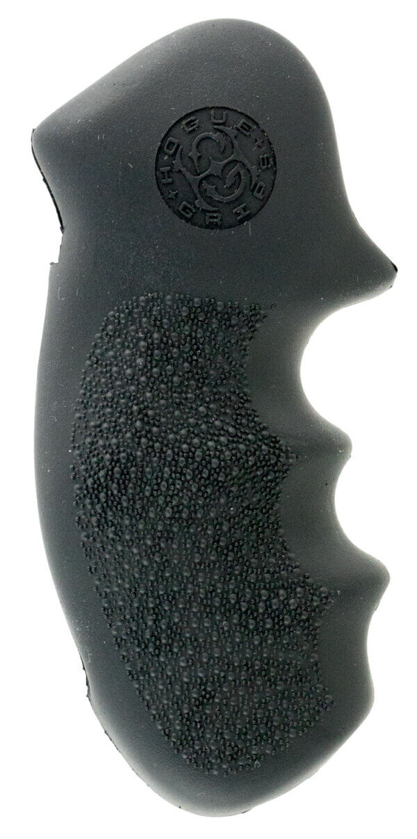 Hogue 19000 Monogrip  Black Rubber with Finger Grooves for S&W K  L Frame with Round Butt
