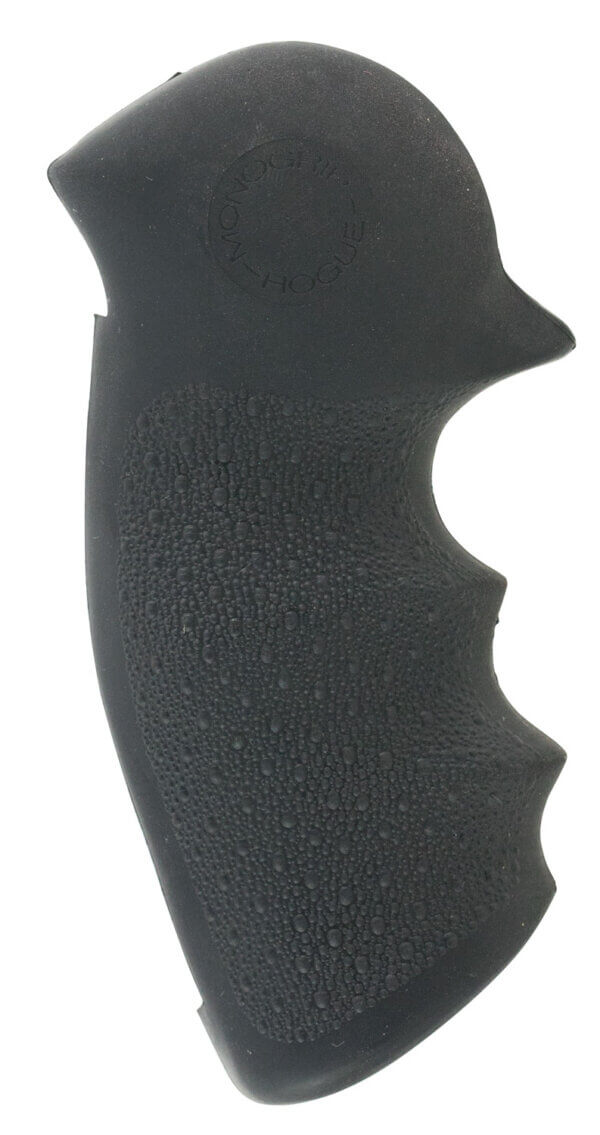 Hogue 47000 Monogrip Finger Grooves Black Rubber with Finger Grooves for Colt King Cobra  Anaconda