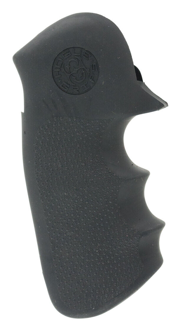Hogue 25002 Conversion Monogrip  Black Rubber with Finger Grooves for S&W N Frame with Round Butt