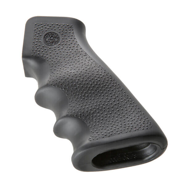 Hogue 15000 OverMolded Grip Black Rubber with Finger Grooves for AR-15 M16