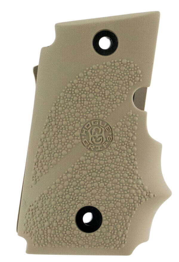 Hogue 98083 Rubber Grip Flat Dark Earth with Finger Grooves for Sig P938 with Ambidextrous Safety