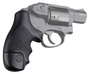 Hogue 78020 Tamer Cushion Black Rubber Grip with Finger Grooves for Ruger LCR LCRx