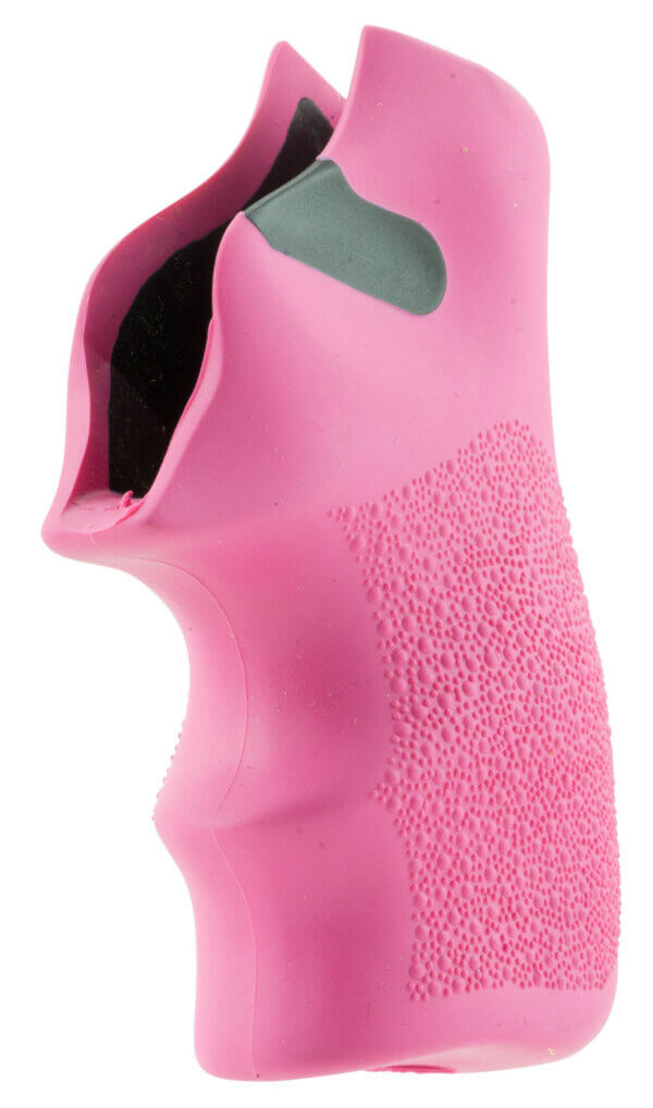 Hogue 78027 Tamer Cushion Pink Rubber Grip with Finger Grooves for Ruger LCR LCRx