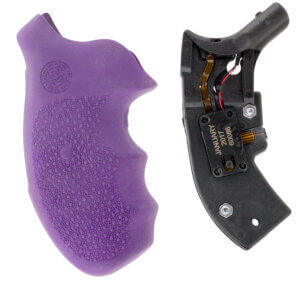 Hogue 60086 OverMolded Red Laser Enhanced Monogrip Purple Smith & Wesson J-Frame Round Butt (Standard Full Size)