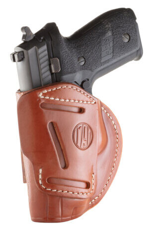1791 Gunleather RCH4BLBR RCH IWB Size 04 Black/Brown Leather Belt Clip Compatible w/Glock 17/S&W M&P Shield/Springfield XD Right Hand