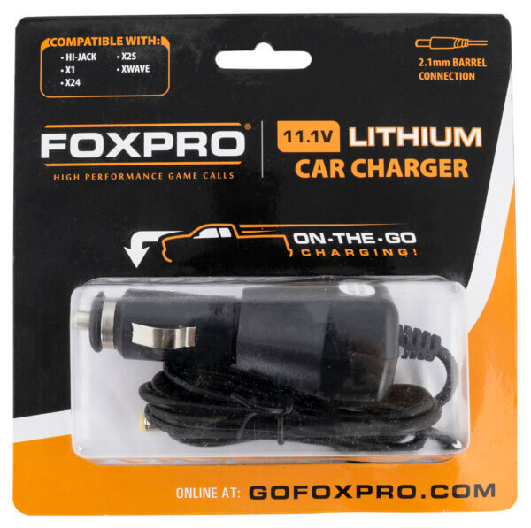 Foxpro LITCARCHG Car Charger 11.1V Lithium 6700 mAh Compatible w/FoxPro Hi-Jack/X1/X24X2S/XWave Charges w/Vehicle 12V Outlet