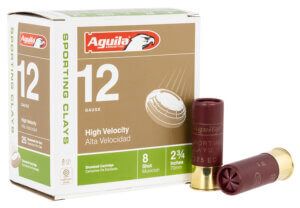 Aguila 1CHB1286 Sporting Clays High Velocity 12 Gauge 2.75″ 1 oz 8 Shot 25rd Box