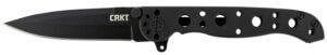 CRKT 7086 Dually 1.72″ Folding Drop Point Plain Bead Blasted 5Cr15MoV SS Blade/Black GRN Handle Includes Pocket Clip