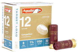 Aguila 1CHB1358 Target Load Competition 12 Gauge 2.75″ 1 1/8 oz 8 Shot 25rd Box