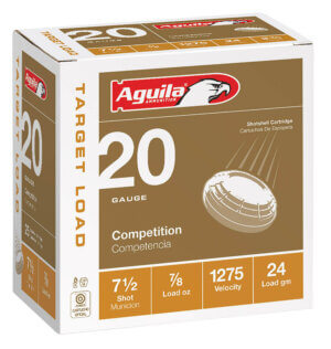Aguila 1CHB2037 Target Load Competition 20 Gauge 2.75″ 7/8 oz 7.5 Shot 25rd Box
