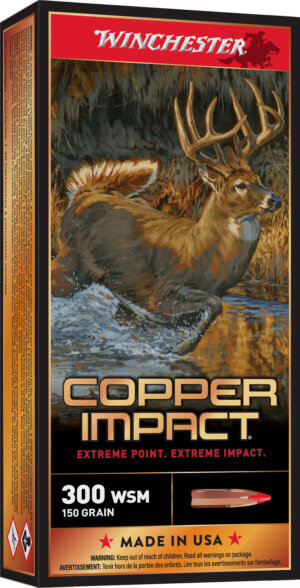 Winchester Ammo X65PCLF Copper Impact Hunting 6.5 PRC 125 gr Copper Extreme Point Lead-Free 20rd Box