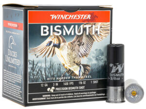 Winchester Ammo SWB1234 Bismuth 12 Gauge 3″ 1 3/8 oz 1450 fps Tin-Plated Bismuth 4 Shot 25rd Box