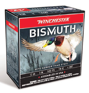 Winchester Ammo SWB2034 Bismuth 20 Gauge 3″ 1 1/8 oz 1300 fps Tin-Plated Bismuth 4 Shot 25rd Box
