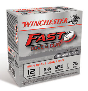 Winchester Ammo WFD128B Fast Dove & Clay High Brass 12 Gauge 2.75 1 oz 8 Shot 25 Bx/ 10 Case”