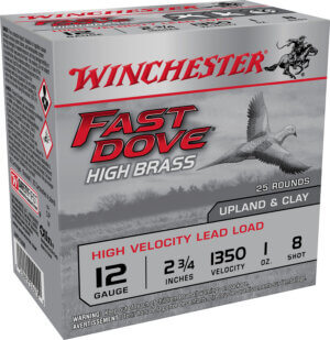 Winchester Ammo WFD127B Fast Dove & Clay High Brass 12 Gauge 2.75 1 oz 7.5 Shot 25 Bx/ 10 Case”