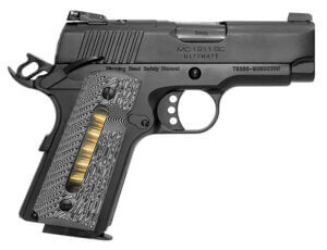 Girsan 390036 MC1911 SC Ultimate 9mm Luger 3.40″ 7+1 Black Finish Extended Beavertail Frame with Serrated Blued Steel with Optic Cut Slide & G10 with Integrated Capacity Window Grip