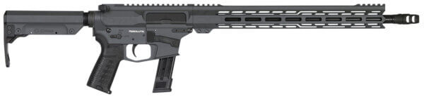 CMMG 92AE6FBSG Resolute MK17 9mm Luger 16.10″ 21+1 Sniper Gray Cerakote Aluminum Rec Chrome Moly Barrel Black Adjustable RipStock Right Hand