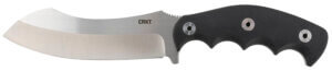 CRKT 2866 Catchall 5.51″ Fixed Sheepsfoot Plain Brushed Satin 8Cr13MoV SS Blade/Black GRN w/Rubber Overlay Handle Includes Sheath