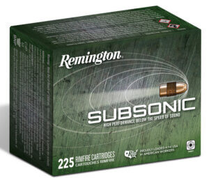 Remington Ammunition 21249 Subsonic Rimfire 22 LR 40 gr Hollow Point (HP) 225rd Box