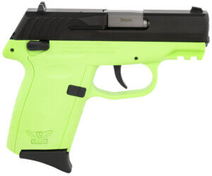 SCCY Industries CPX1CBLGG3 CPX-1 Gen3 9mm Luger 10+1 3.10″ Lime Green Polymer w/Picatinny Rail Serrated Black Nitride SS Slide Lime Green Polymer Grip