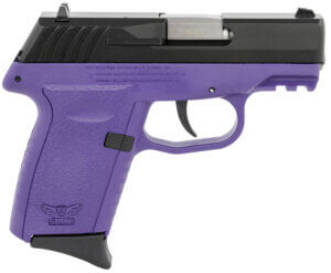 SCCY Industries CPX2CBPUG3 CPX-2 Gen3 9mm Luger Caliber with 3.10″ Barrel  10+1 Capacity  Purple Finish Picatinny Rail Frame  Serrated Black Nitride Stainless Steel Slide  Polymer Grip & No Manual Thumb Safety