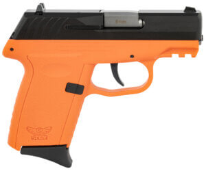 SCCY Industries CPX2CBORG3 CPX-2 Gen3 9mm Luger Caliber with 3.10″ Barrel  10+1 Capacity  Orange Finish Picatinny Rail Frame  Serrated Black Nitride Stainless Steel Slide  Polymer Grip & No Manual Thumb Safety