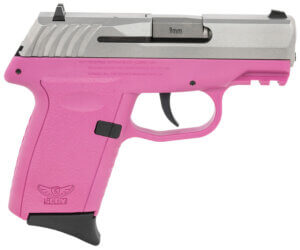 SCCY Industries CPX-2TTPKG3 CPX-2 Gen3 9mm Luger Caliber with 3.10″ Barrel 10+1 Capacity Pink Finish Picatinny Rail Frame Serrated Stainless Steel Slide Polymer Grip & No Manual Thumb Safety