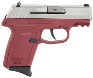 SCCY Industries CPX2TTCRG3 CPX-2 Gen3 9mm Luger Caliber with 3.10″ Barrel  10+1 Capacity  Crimson Red Finish Picatinny Rail Frame  Serrated Stainless Steel Slide  Polymer Grip & No Manual Thumb Safety