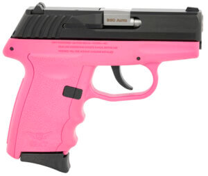 SCCY Industries CPX-3CBPK CPX-3  Sub-Compact Frame 380 ACP 10+1  3.10″ Stainless Quadlock Barrel  Black Nitride Serrated Stainless Steel Slide  Pink Polymer Frame w/Finger Grooves  No Safety  Right Hand