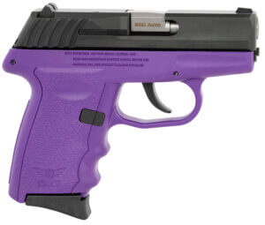 SCCY Industries CPX-3CBPU CPX-3  Sub-Compact Frame 380 ACP 10+1  3.10″ Stainless Quadlock Barrel  Black Nitride Serrated Stainless Steel Slide  Purple Polymer Frame w/Finger Grooves  No Safety  Right Hand