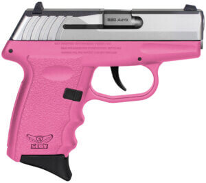 SCCY Industries CPX-3TTPK CPX-3 380 ACP 10+1 3.10″ Pink Polymer Serrated SS Slide Finger Grooved Pink Polymer Grip