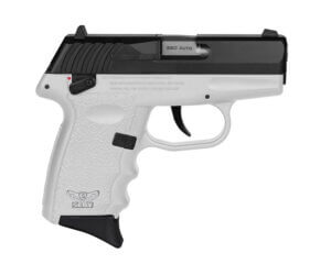 SCCY Industries CPX-4CBWT CPX-4 380 ACP 10+1 2.96″ White Polymer Serrated Black Nitride SS Slide Finger Grooved White Polymer Grip
