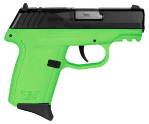 SCCY Industries CPX2CBLGRDRG3 CPX-2 Gen3 RD 9mm Luger 10+1 3.10″ Lime Green Polymer w/Picatinny Rail Serrated Black Nitride SS Slide Lime Green Polymer Grip
