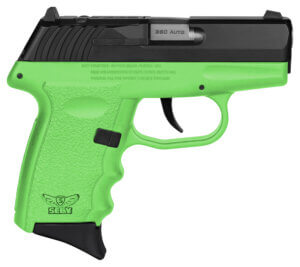 SCCY Industries CPX3CBLGRDRG3 CPX-3 RD 380 ACP 10+1 2.96″ Lime Green Polymer/Serrated Black Nitride Stainless Steel Slide/Finger Grooved Lime Green Polymer Grip