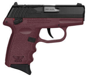 SCCY Industries CPX4CBCRRDRG3 CPX-4 RD 380 ACP 10+1 2.96″ Crimson Red Polymer/Serrated Black Nitride Stainless Steel Slide/Finger Grooved Crimson Red Polymer Grip