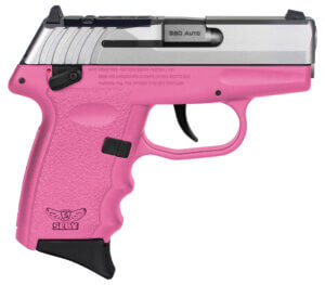 SCCY Industries CPX4TTPKRDRG3 CPX-4 RD 380 ACP 10+1 2.96″ Pink Polymer/Serrated Stainless Steel Slide/Finger Grooved Pink Polymer Grip